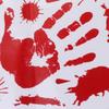 62KD Halloween Bloody Hand Print Window Clings Stickers Party Decorations Prop Sheet