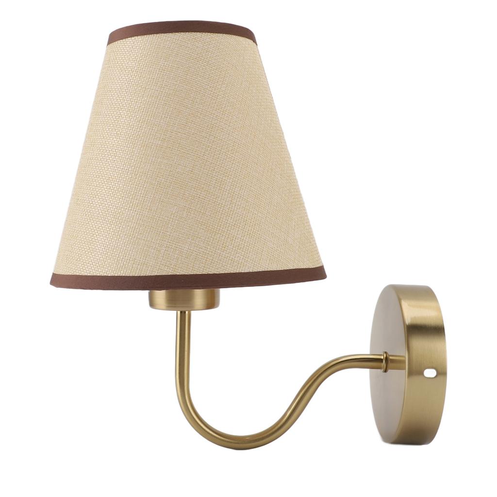 Linen Wall Lamp Modern Decorative Indoor Light for Bedroom Bedside Living Room Hallway Corridor