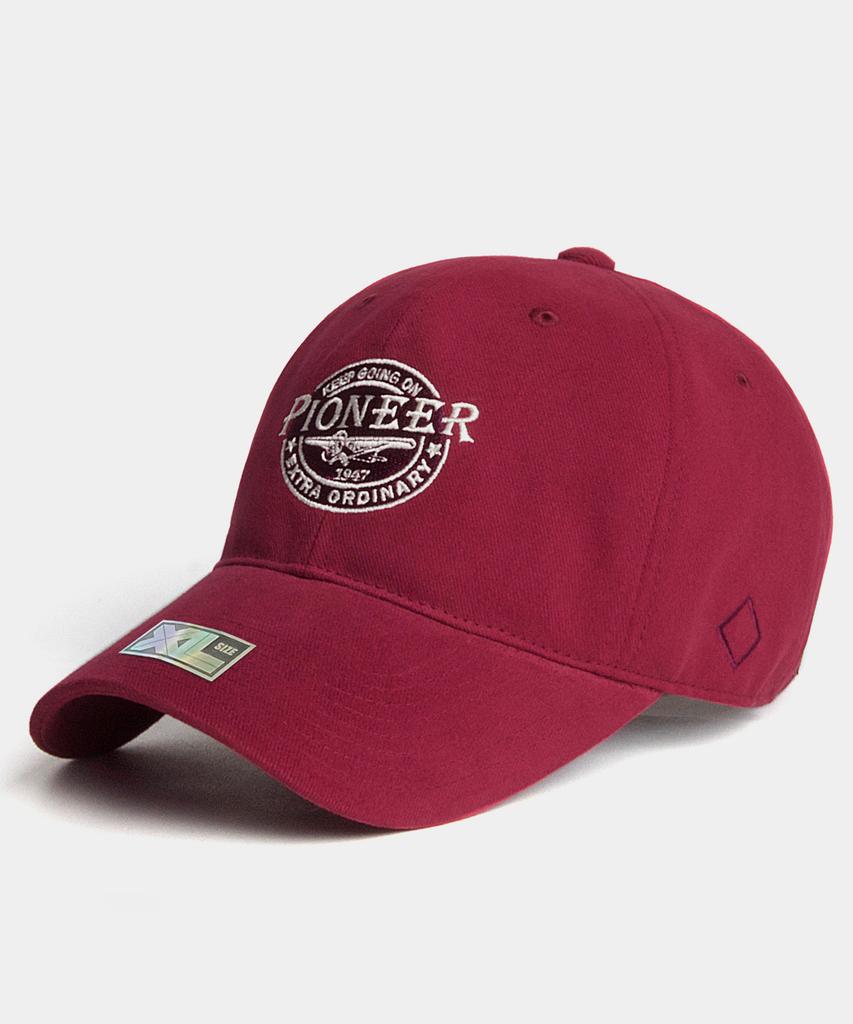 Peullaeto Oversized Peach Fabric Ball Cap Xl Pion Cap Dark Red