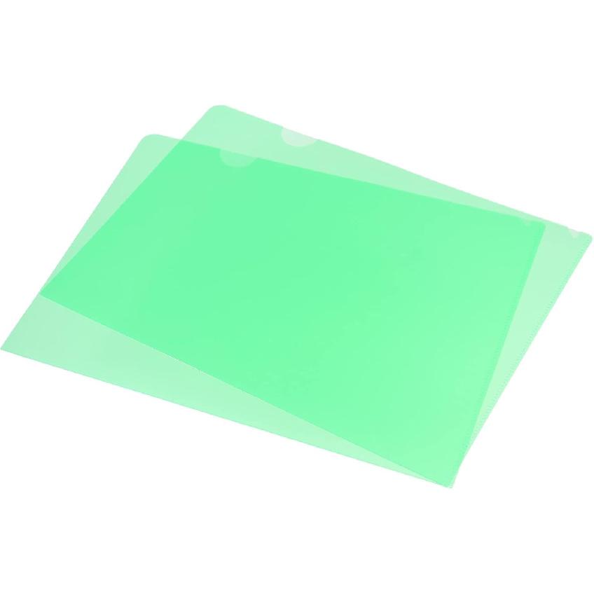 PATIKIL L Type Folders 12 Pack A4 Plastic File Project Pockets Clear Paper Document Jacket Sleeve for Office, Pink