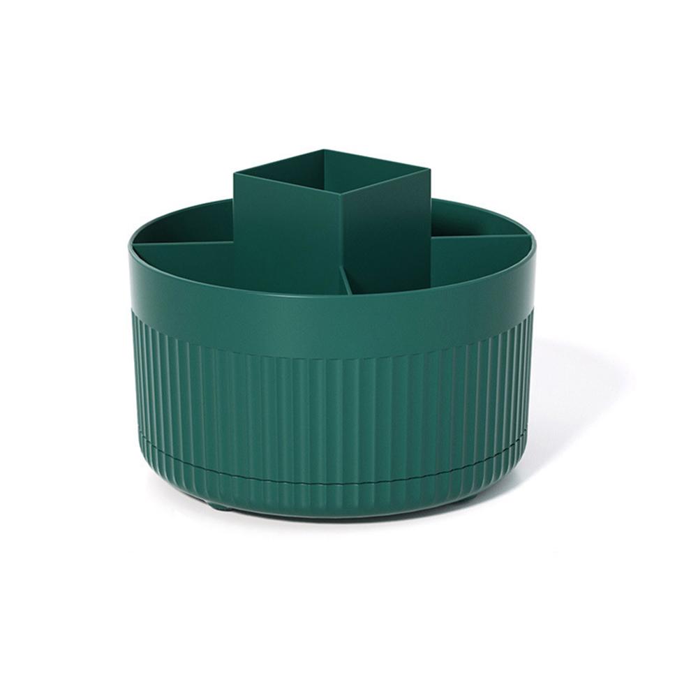 Desktop Rotating Cosmetic Brush Holder for Eyeshadow Brush, Pen, and Makeup Organizer армия зеленый