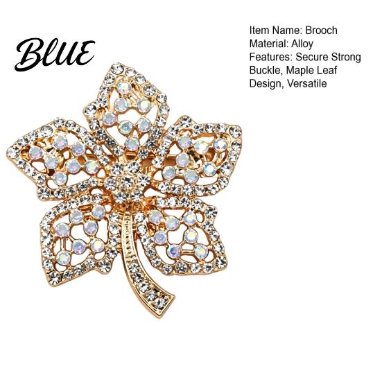 Brooch Pin Maple Leaf Brooch 3D Hollow Design Lapel