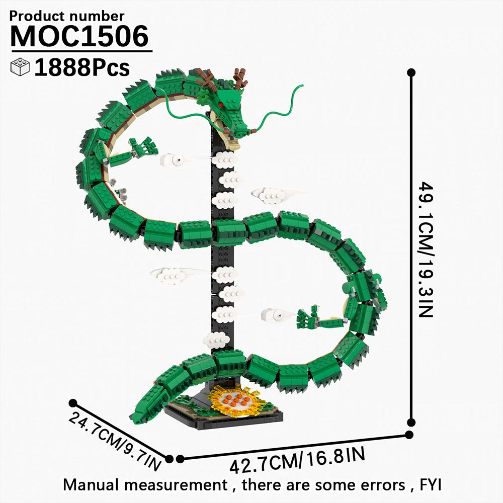 MOOXI Anime Series MOC Bricks BrickHeaded Figure Loong DIY Adult Building Blocks Set Model Kids Education Toys For Children Gift