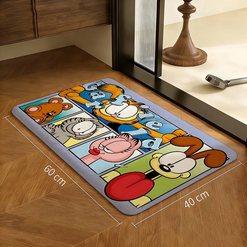 Cartoon G-Garfield Cat Room Mats Cheaper Anti-slip Modern Living Room Balcony Printed Household Carpets
