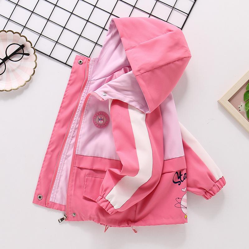 

Повседневная куртка Hardshell для девочек, весна и осень, красивая модная куртка для детей 150cm розовый