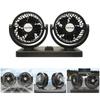 12V Double Motor Vehicle Fan, USB Car Air Ventilator with Two Speed Control, Horizontal and Vertical Adjustment Features
