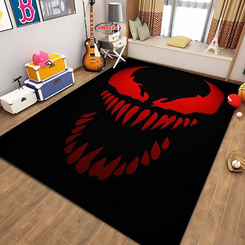 Neuankömmling V-VEN0M Teppich, Haushaltsartikel für Wohnzimmer und Schlafzimmer, Sofamatten für Kinderzimmer, Fußmatte Boden Anti-Rutsch Teppich, Geschenk