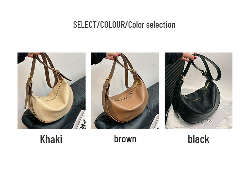 2025 Autumn/Winter Women's Versatile Soft Leather Dumpling Bag, Single Shoulder, Crossbody, Underarm Style