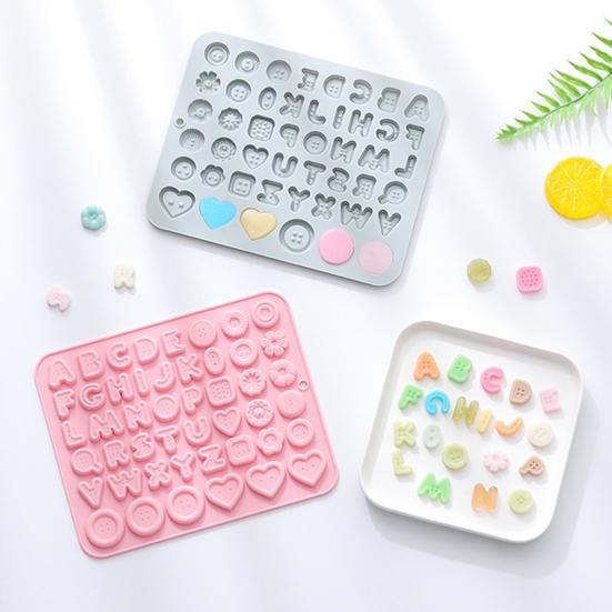 

Yousheng Chocolate Mold Button Shape Non-stick Silicone Simple Operate Candy Mold for Party синий