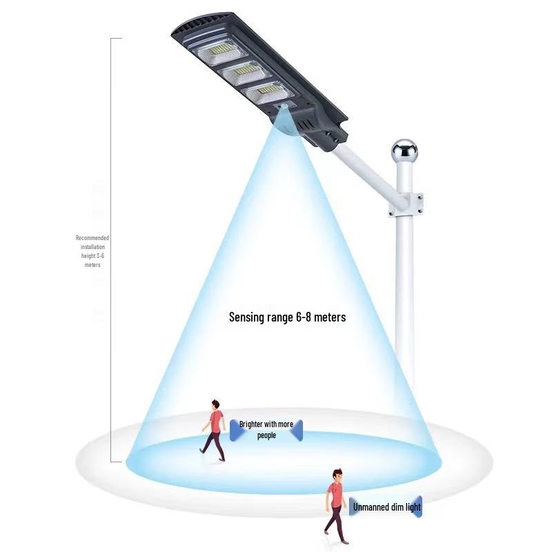 Lampione stradale LED UOSU 300W Solare da Esterno con Sensore di Movimento