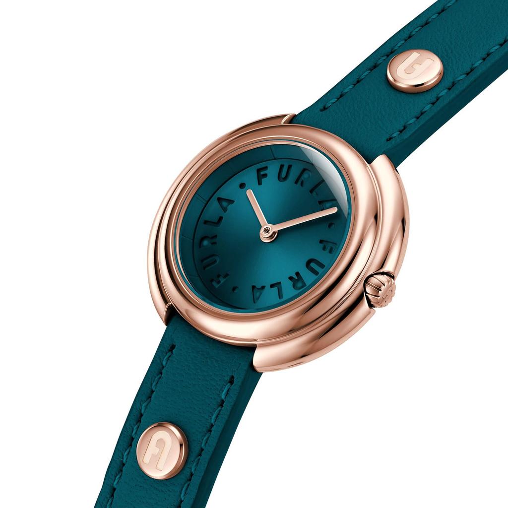 Watch FURLA ICONSHAPE Blue Green Dial Stainless Steel Quartz Watch Jewelry Accessory WW00031007L3 Blue [Furla] 27.5MM Women's