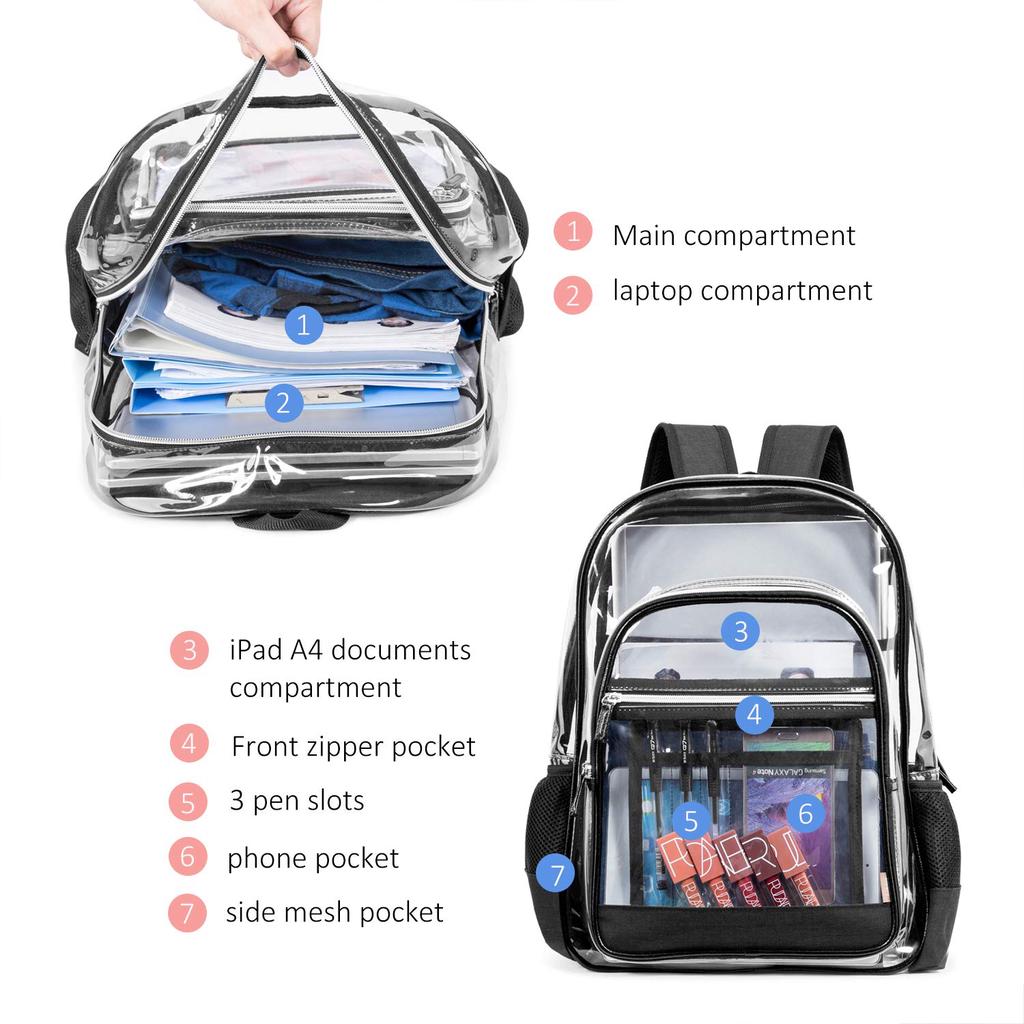 lokass clear backpack