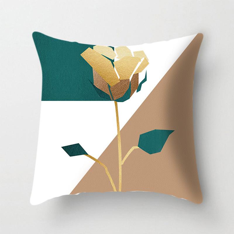 Modern Simple Fashion Geometric Animal Pattern Print Pillow Cover European Style High-end Home Sofa Cushion Cover