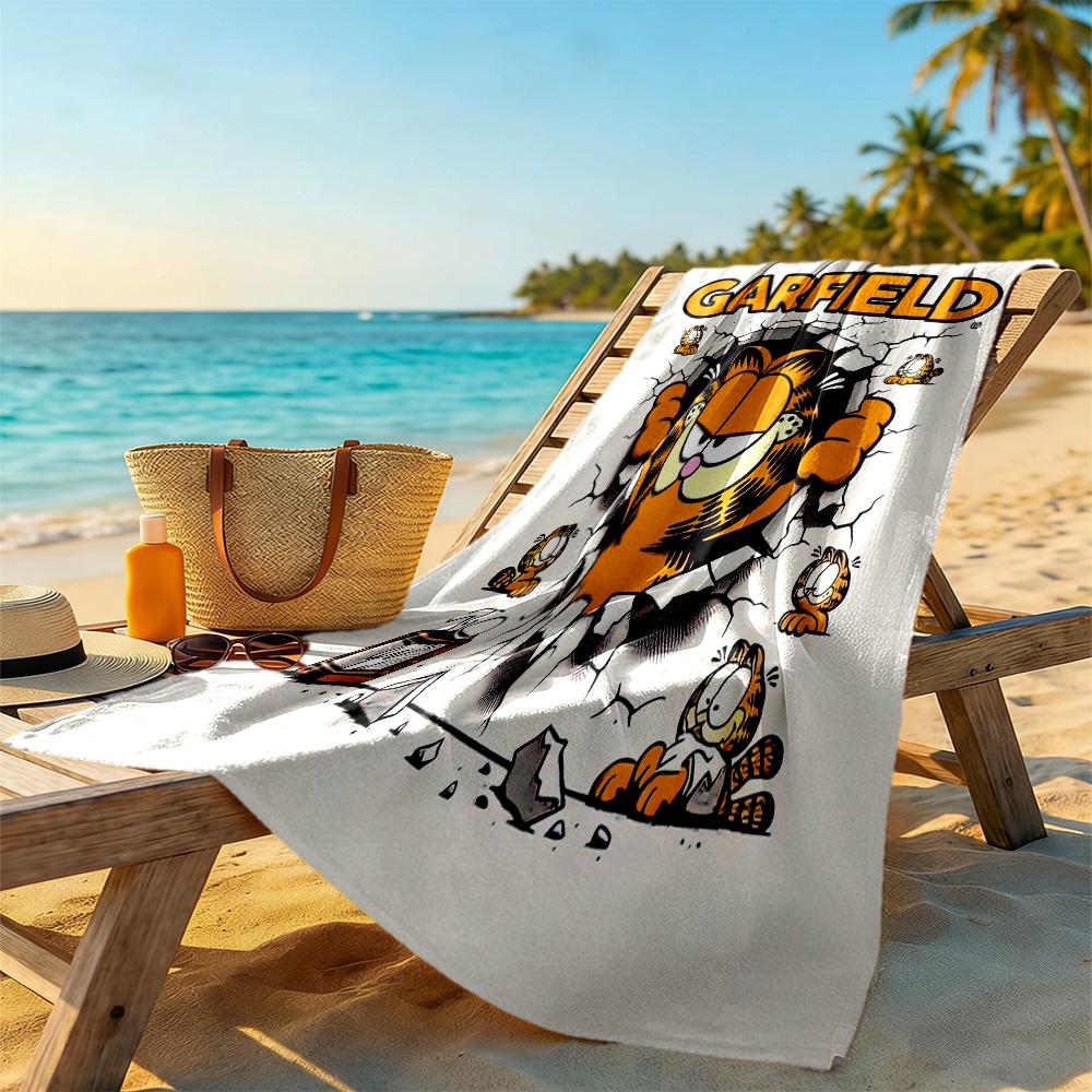 Garfield Odie S Fun Day Beach Towel Soft Durable Quick-Dry Comfortable Lightweight
