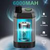 Portable Electric Shower 6000mAh Rechargeable Pump AC Adapter Rechargeable Shower with Smart Digital Display