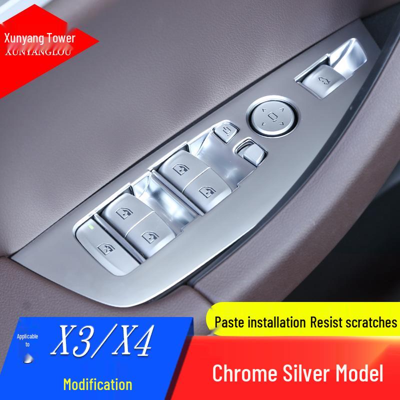 06-25 Pannello Cornice Interruttore Alzacristalli per Finestrino BMW X3 X4 per Modifica Interni iX3 X4