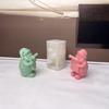 Christmas Santa Silicone Candle Mould Reusable Sturdy Crafting Tool for Holiday Decorations and Baking Supplies