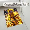 Personalized Crystal Velvet Carpet,Naruto Custom Printed Name, Plush Area Rug For Home Indoor Decor