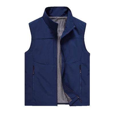 Gilet heren lente en herfst mouwloos werk kleding multi-zakken los gilet zomerkleding dun gilet casual trend gilet