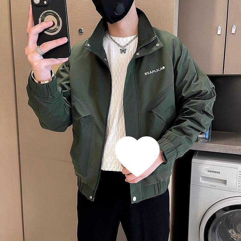 2025 Trendy Men's Hipster Embroidered Workwear Jacket, Spring/Autumn Style Casual Top