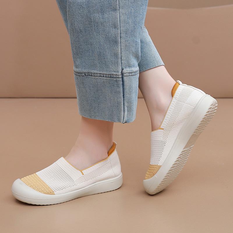 Summer Women's Flat Shoes Lightweight and Comfortable Casual Shoes Breathable Mesh Shoes Fashionable and Versatile