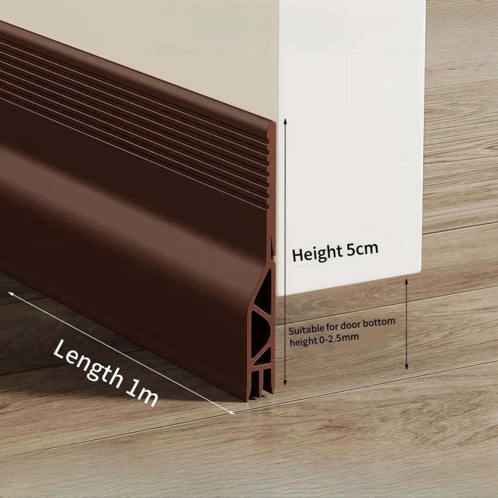 

100 Cm Long Door Seal Heat Retention Dust Protection Easy Installation Process Effective Draught Prevention For Doors коричневый