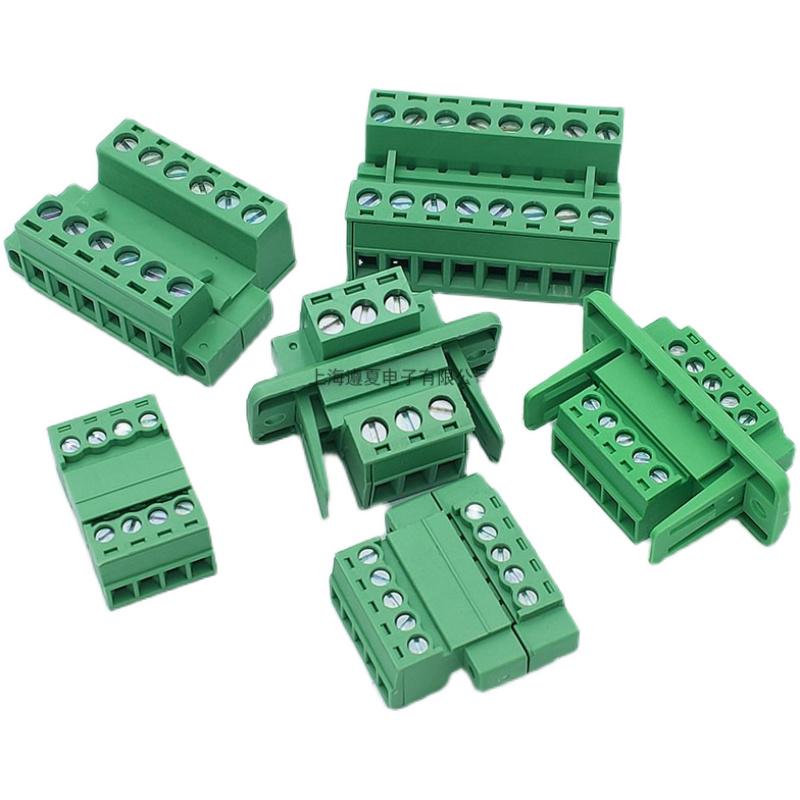 3.81mm Through-Wall Terminal Block with 5.08mm Ear Connector & Solderless Plug-in 2EDGWC