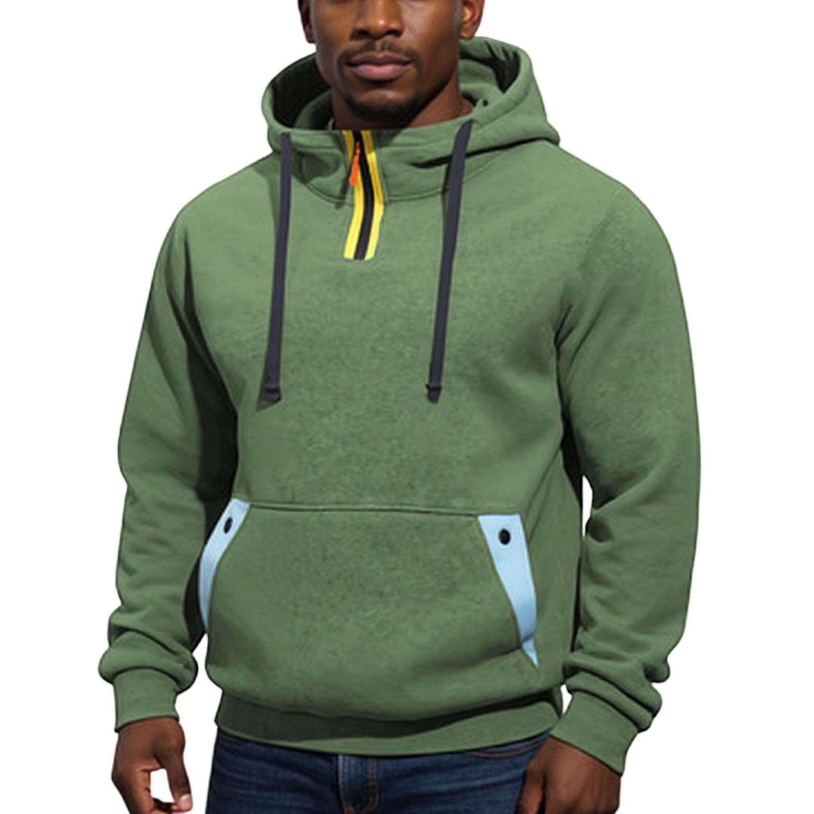 Men s Hoodie With Zipper And Multiple Pockets Pullover L