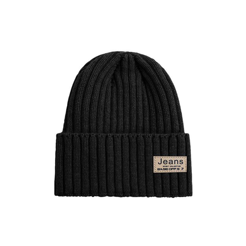 Women's Woolen Melon Cap: Warm, Solid Color Knit Hat for Autumn and Winter Outdoor Wear