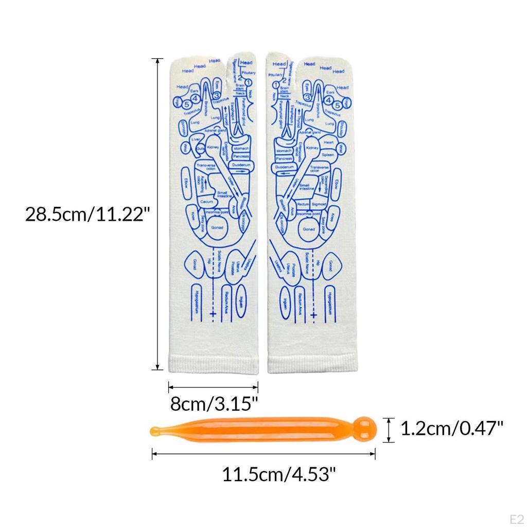 Feet Massage Socks, Reflexology Relaxed Reflection Area, Schematic Socks of Points