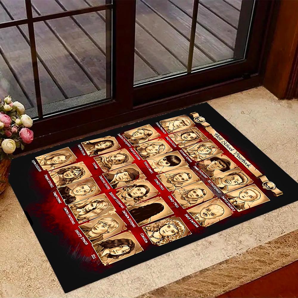 

Halloween Horror Icons friends Themed Anti-Slip Rugs - Polyester Home Decor, Suitable for Bedrooms, Living Rooms, Doorways, Studios, and Decorations 40cmx60cm