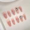 Zhuoshimei Handmade Removable Cat Eye French Nails: Light Luxury Manicure with Whitening Effect