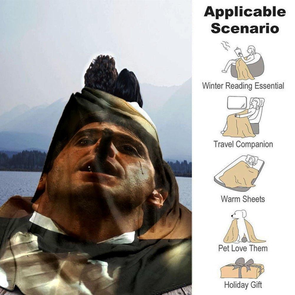 1pc Scarface-Inspired Flannel Blanket - Soft Cozy All-Season Throw for Bedroom, Sofa, Camping, Travel - Perfect Gift for Movie FansB60