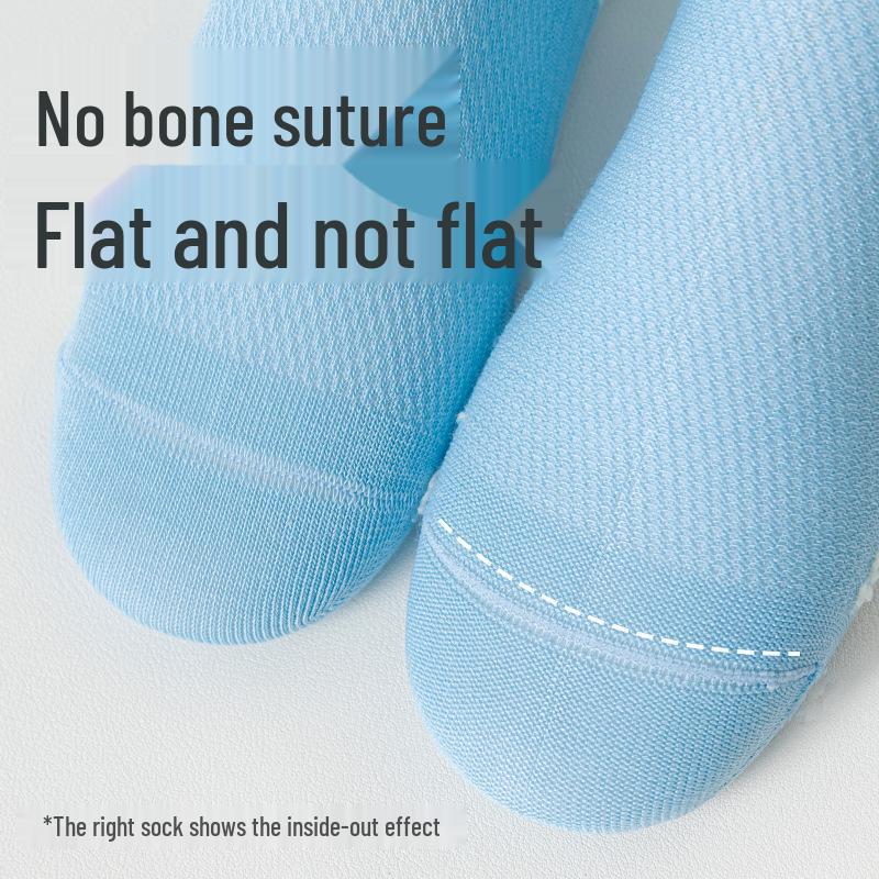 Five-Pack Mesh Letter Sports Mid-Calf Socks for Children & Teens