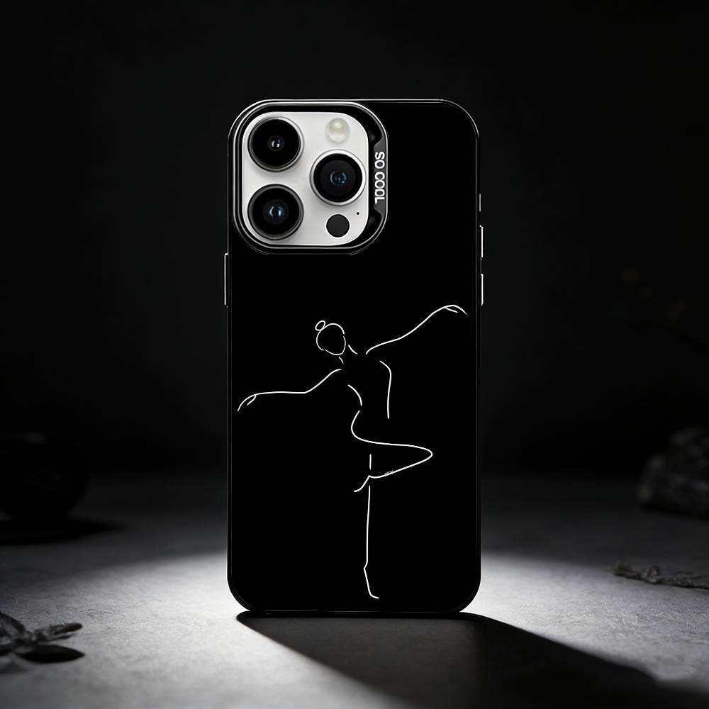 Sexy Body curve Art Phone Case For iPhone 17,16,15,14,13,12,11 Plus,Pro Max,XS,Colored silver phone case