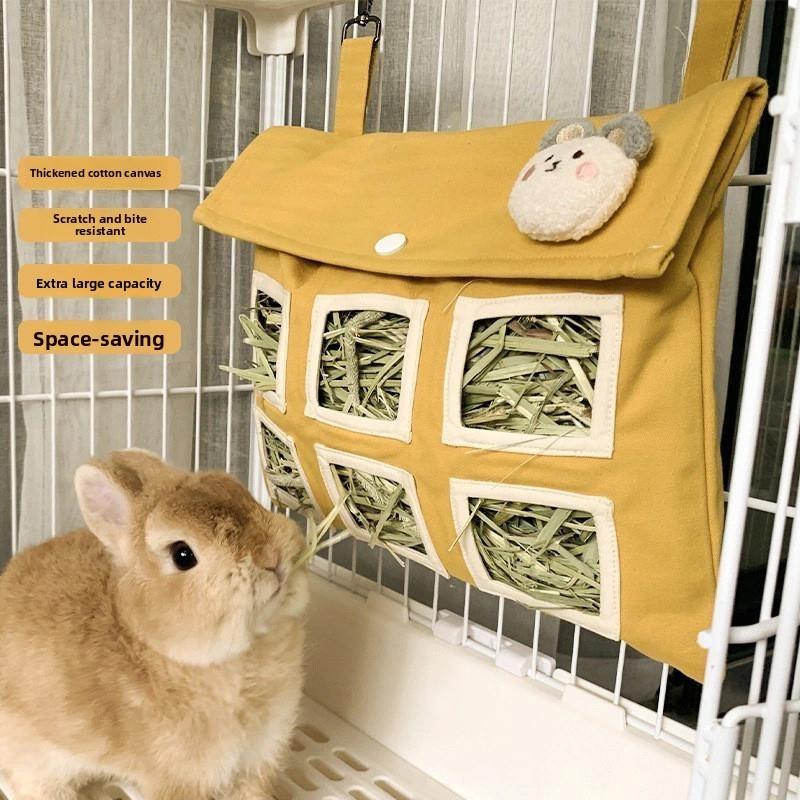 Hanging Feeding Pet Hay Bag for Rabbits And Guinea Pigs Fabric Bag Feeder Suspended Decoration No Brand Mobile Phone Stier