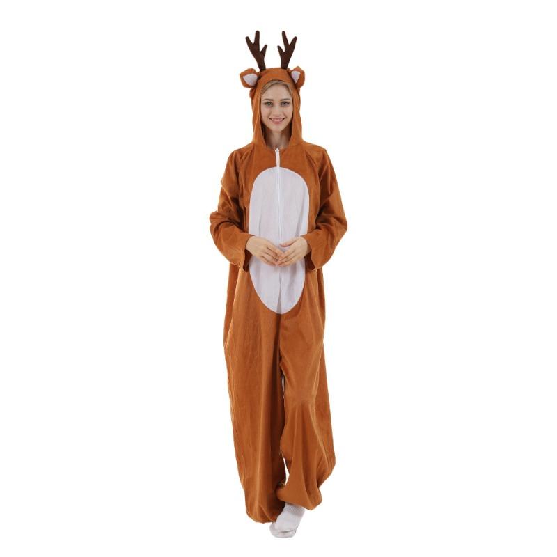New Christmas elk one-piece suit couple funny party stage props bar mall reindeer suit