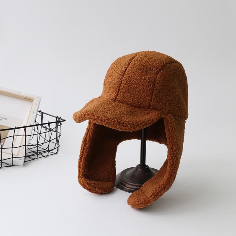 

Шапка женская осенне-зимняя бейсболка универсальная милая защитная зимняя плюшевая утолщенная шапка Lei Feng M（56-58cm）