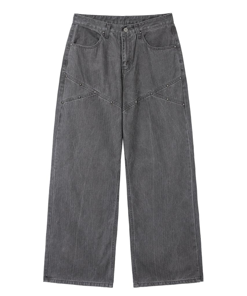 MIDNIGHT MOVE Hb Rivet Pants (Dark Gray)