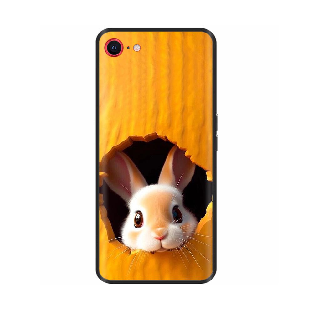 For iPhone SE 2020 Phone Case Funny Camera Protection Soft Liquid Silicone Back Cover for iPhone SE 2016 5 5S Cover for iPhoneSE