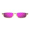 Gucci Occhiali da sole rettangolari con lenti viola fantasia Unisex occhiali da sole GG1278S-005