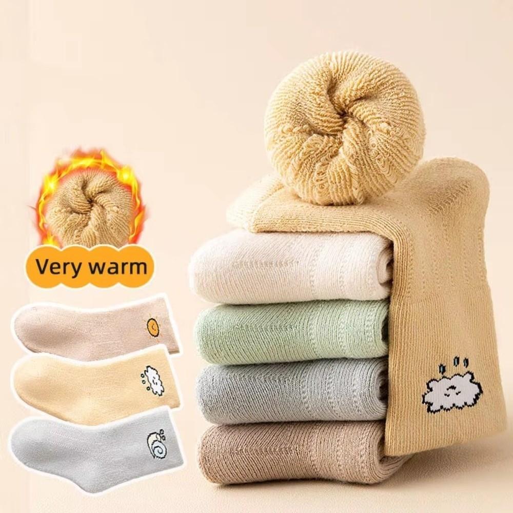 Plush Newborn Sock Warm Footwear New Middle Tube Socks  Autumn and Winter