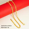 Elegant Sand Gold Clavicle Pendant Necklace for Women - High-End Imitation Gold Chain 