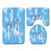 Animation Bathroom Floor Mat Three-Piece Bathroom Carpet Toilet Mat Set Door Mat Bathroom Non-Slip Mat