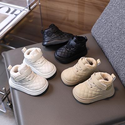 Hoge, zachte, antislip babyschoenen met fleece voering voor jongens en meisjes