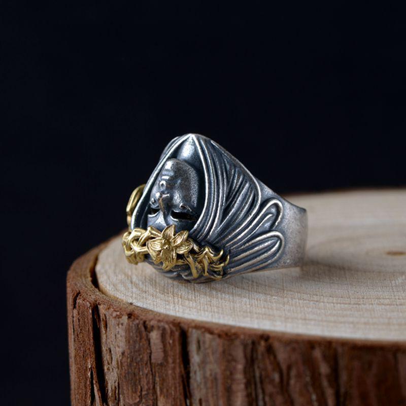 New Men's Ring Retro Goddess Style Punk Style Jewelry