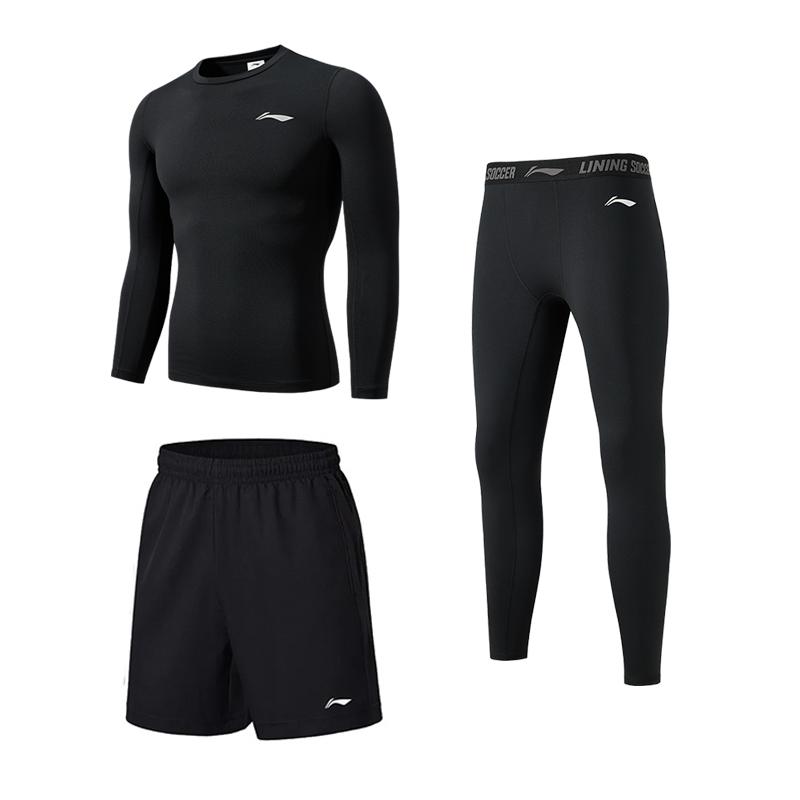 Li Ning Fitness Set Men's Black YUDU046-1