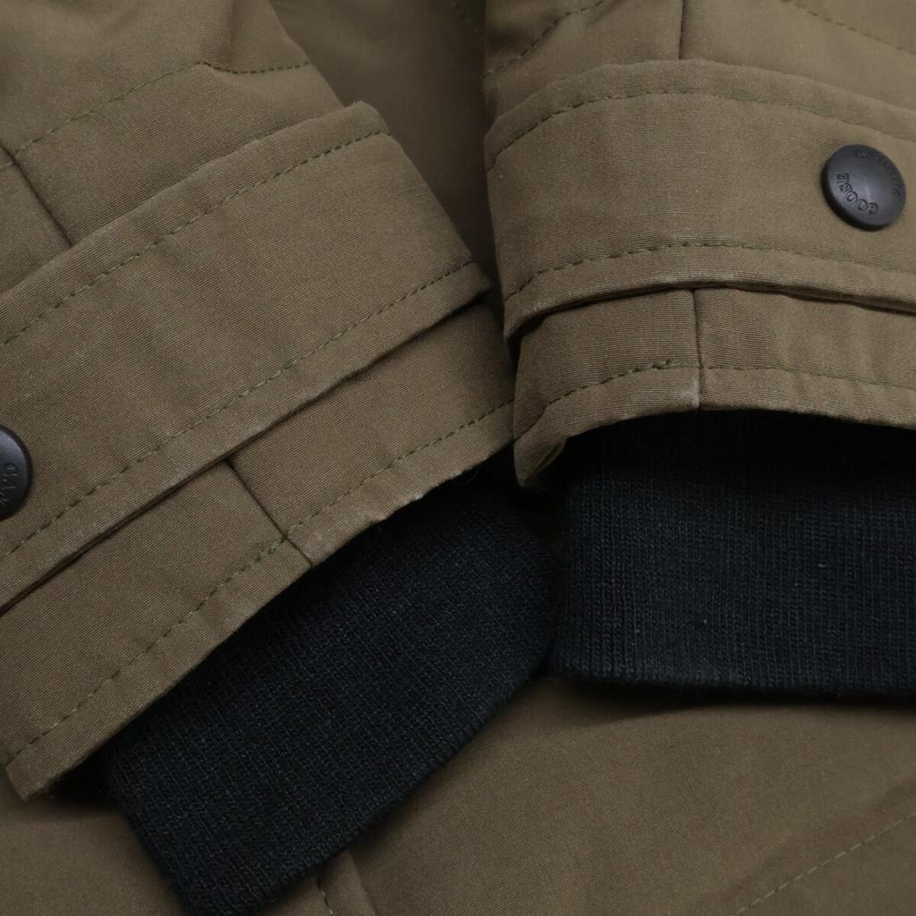 Canada Goose Krajowy regularny 3802L SHELBURNE PARKA Kurtka puchowa Shelburne Parka z futrem Kurtka XS khakiUżywana