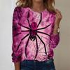Women's Halloween Printed Round-neck Loose Long-sleeved Top