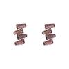 Purple Zircon French-Korean Minimalist Stud Earrings for Women